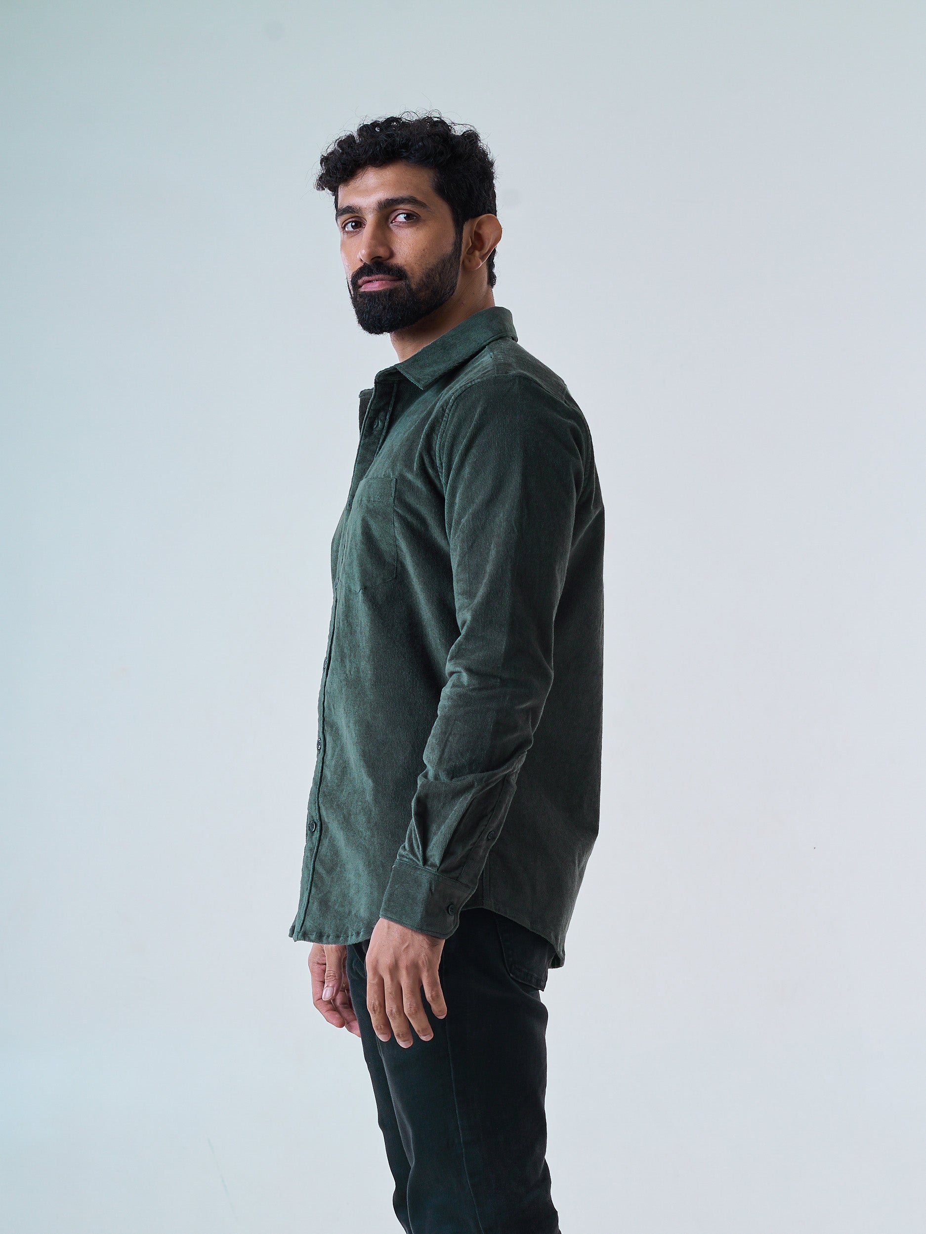 Olive Corduroy Shirt
