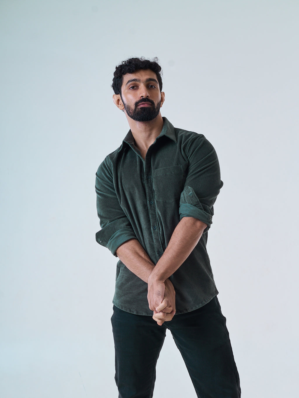 Olive Corduroy Shirt