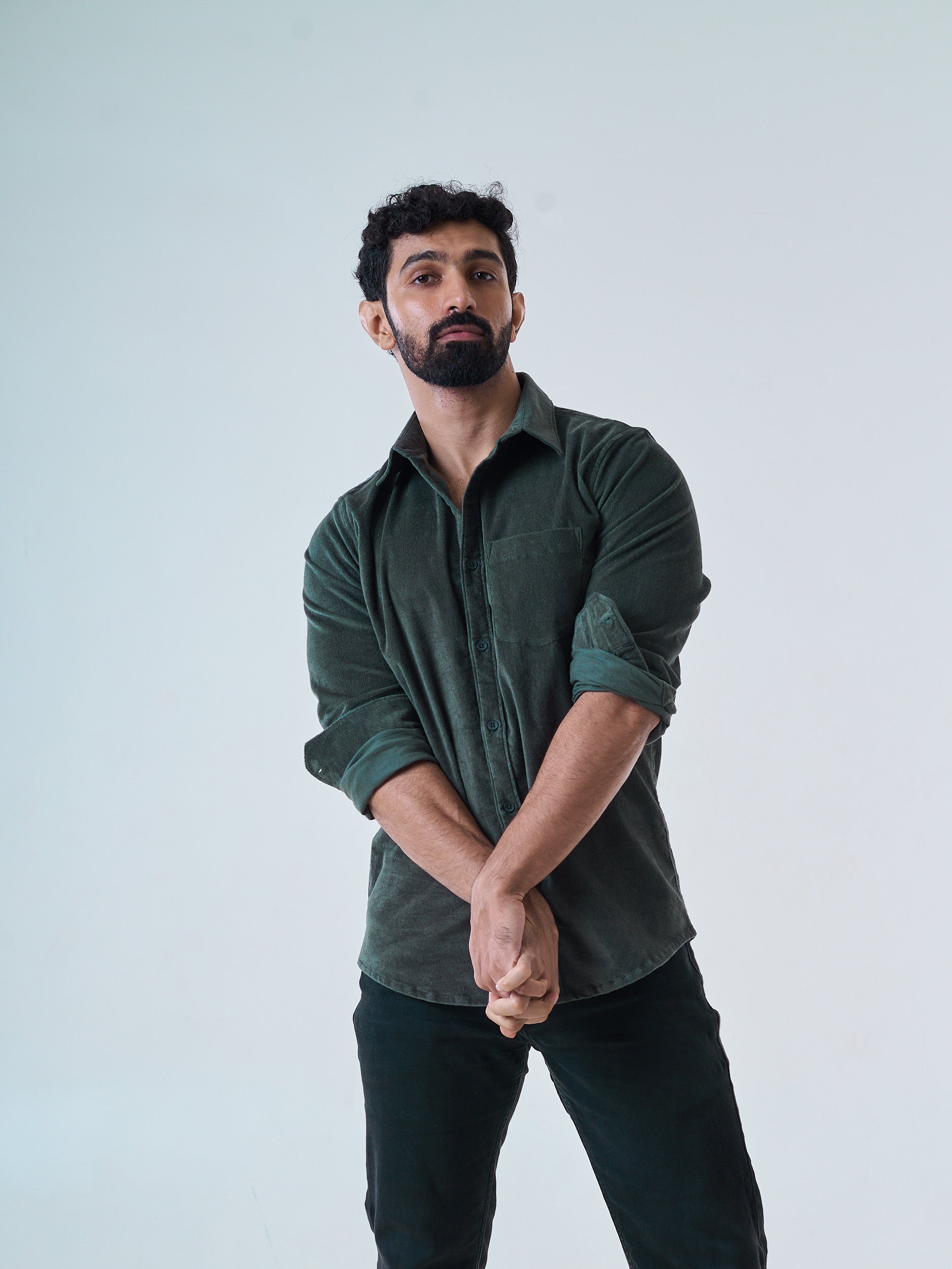Olive Corduroy Shirt