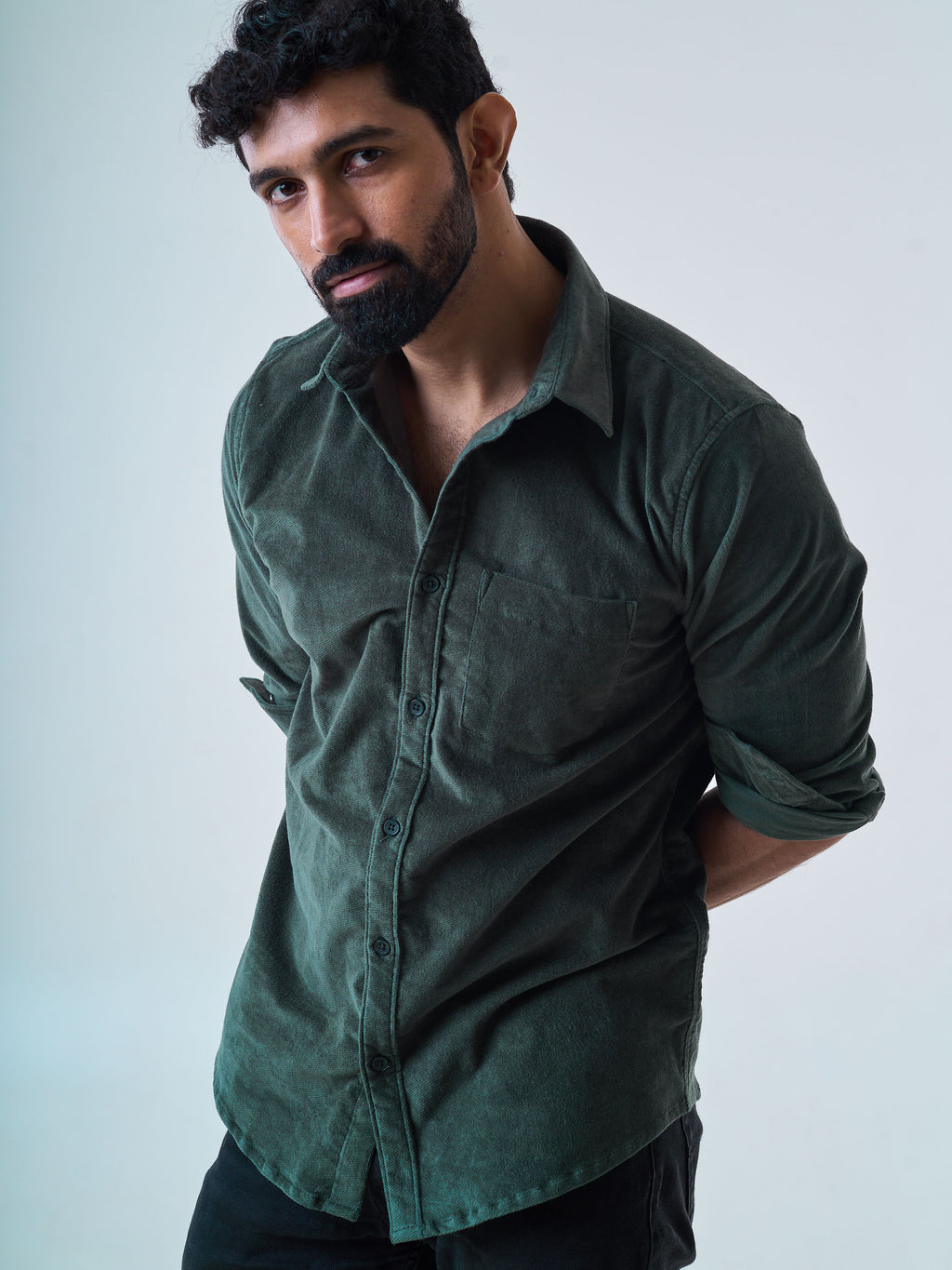 Olive Corduroy Shirt