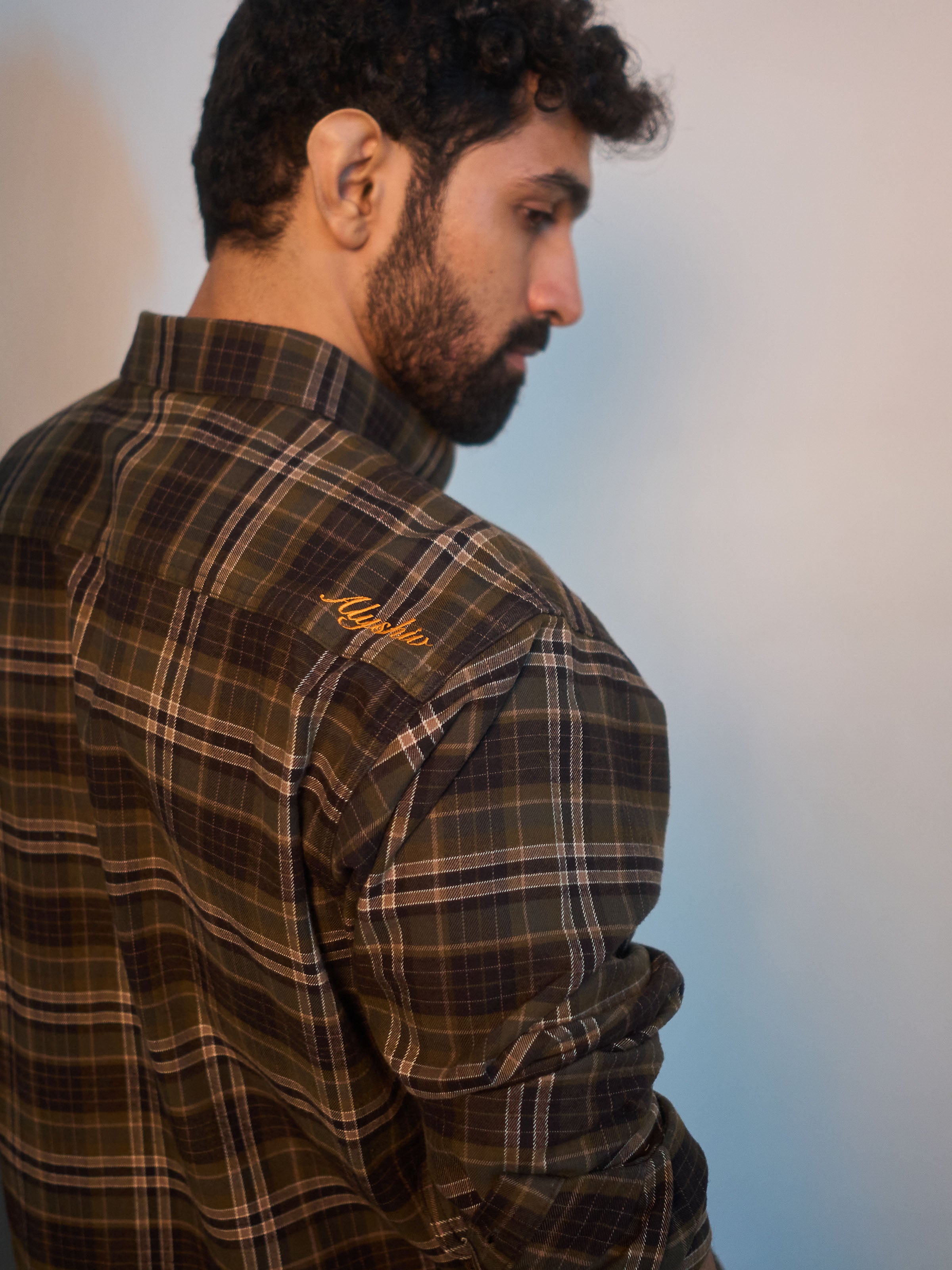 Dark Brown Brushed Check Shirt