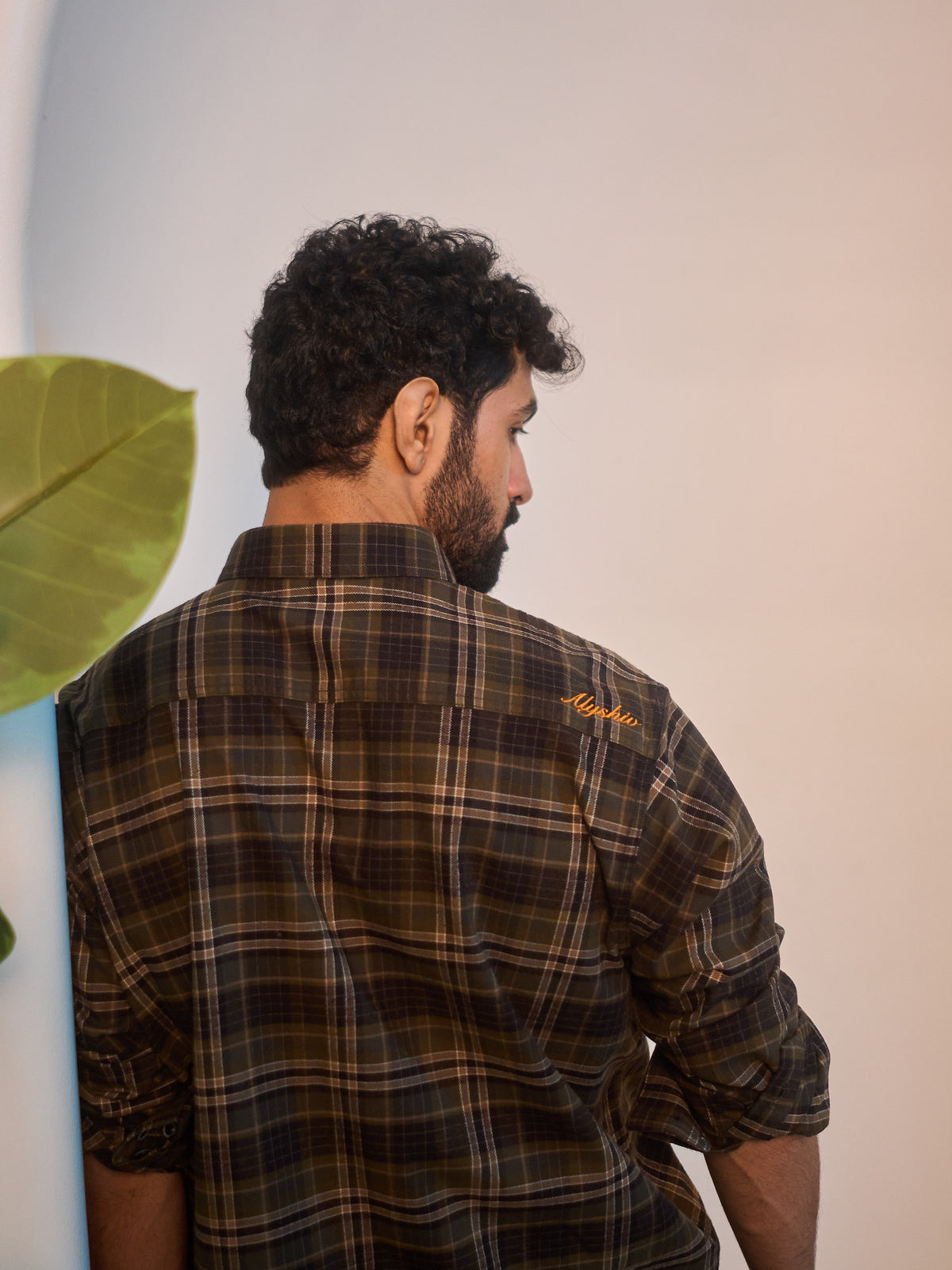 Dark Brown Brushed Check Shirt