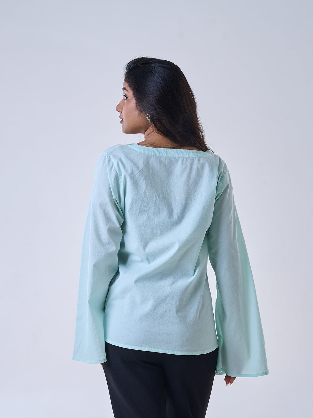 Mint Green V-Neck Top
