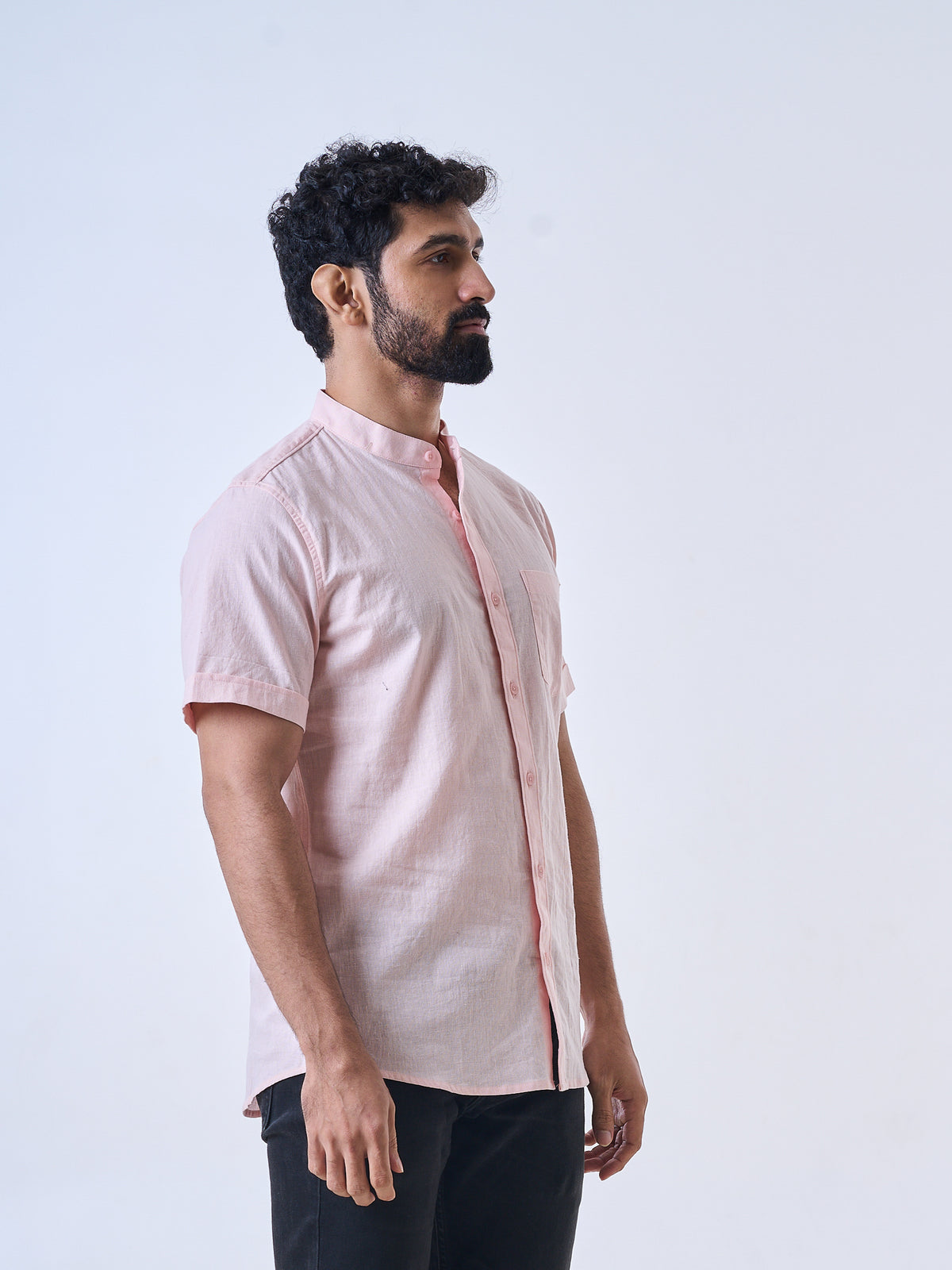 Light Peach Linen Shirt