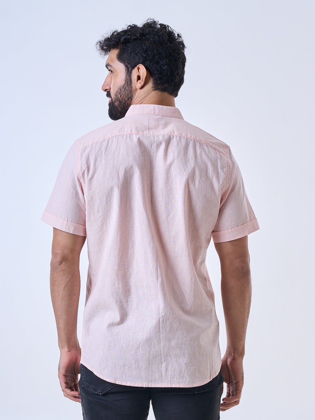 Light Peach Linen Shirt