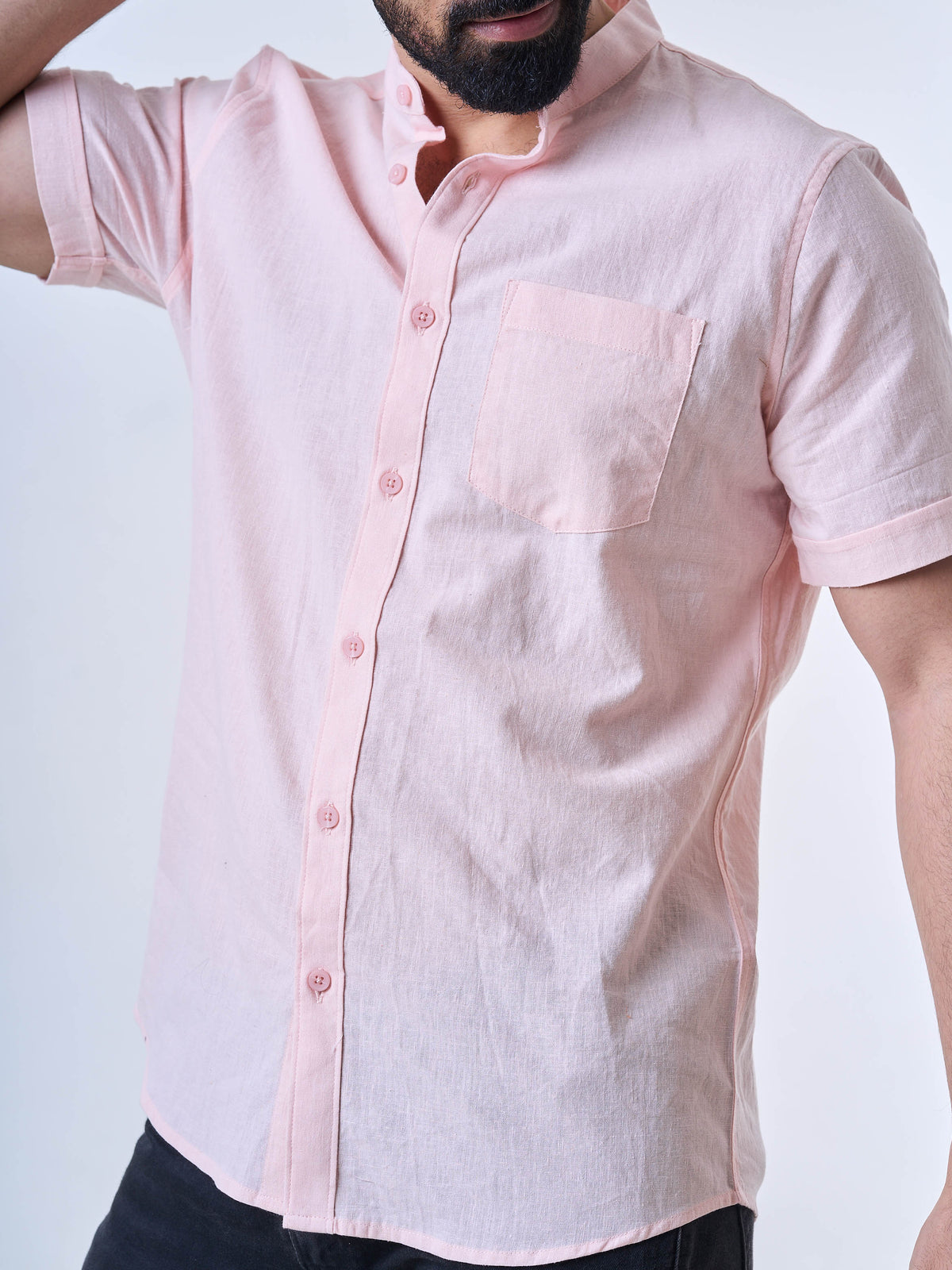 Light Peach Linen Shirt