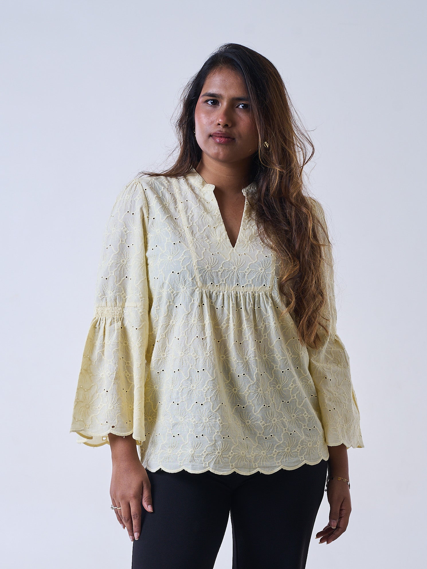 Schiffli Embroidered Top