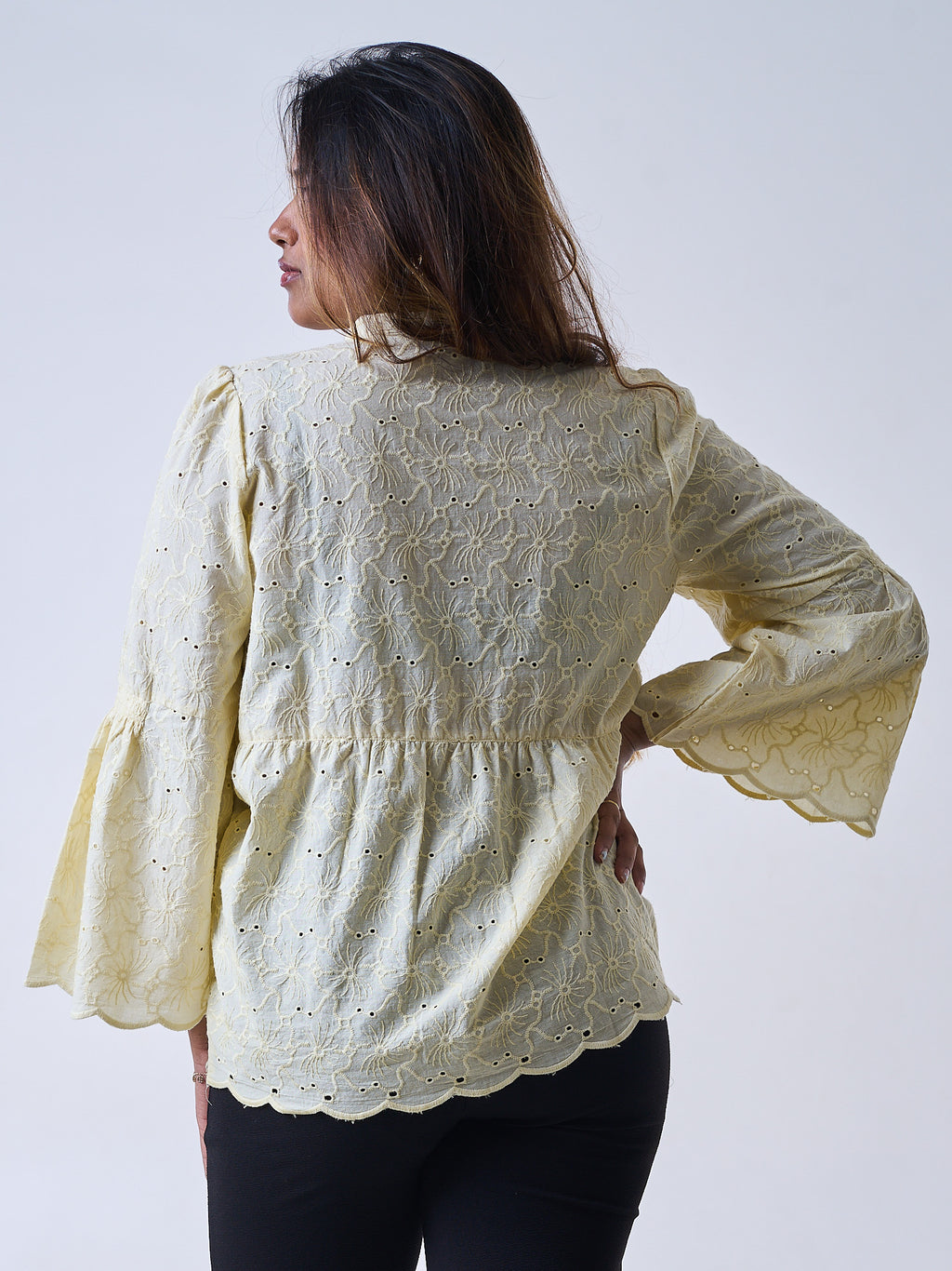 Schiffli Embroidered Top